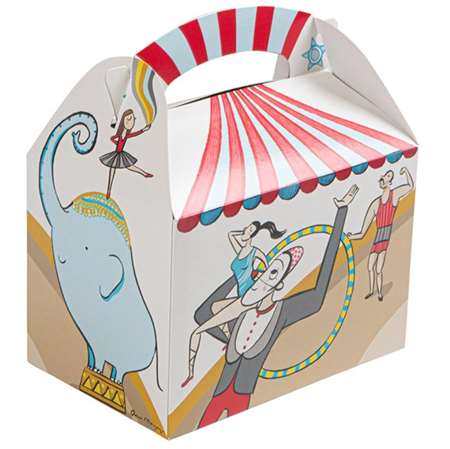 Image de BOITE MENU ENFANT 17/16/10 mm CIRQUE ROUGE COLIS DE 300