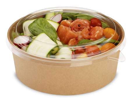 Image de SALADIER ROND KRAFT BRUN 1100cc Ø165 HT60mm COLIS DE 300