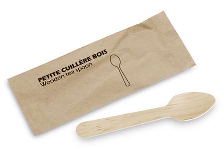 Image de CUILLERE A DESSERT BOIS 110mm EMB PAPIER COLIS DE 2500