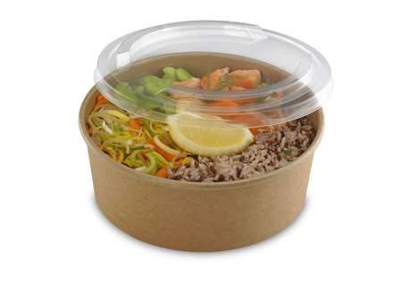 Image de SALADIER ROND KRAFT BRUN 1300cc Ø183 HT69mm SACHET DE 50