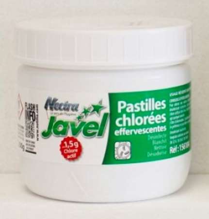 Image de PASTILLES CHLOREES BOITE DE 500GR/150 PASTILLES