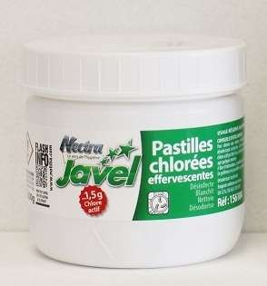 Image de PASTILLES CHLOREES BOITE DE 500GR/150 PASTILLES