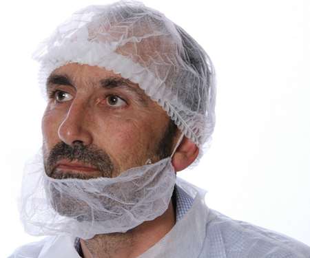 Image de CACHE BARBE CLIP POLYPROPYLENE BLANC BOITE DE 100