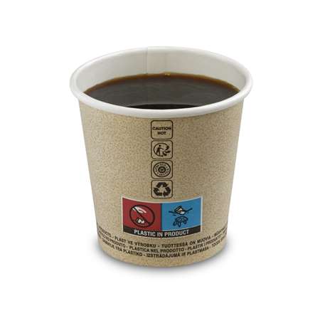 Image de GOBELET CARTON 10cl BOISSON CHAUDE KRAFT BRUN   SACHET DE 50