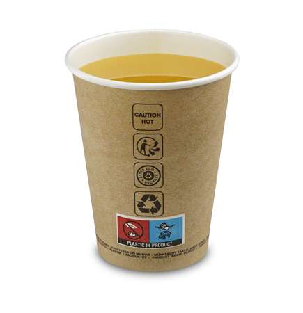 Image de GOBELET CARTON 35cl BOISSON CHAUDE KRAFT BRUN   SACHET DE 50