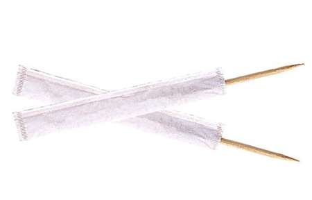 Image de CURE DENTS 9CM BOIS EMBALLES INDIVIDUELLEMENT BOITE DE 1000