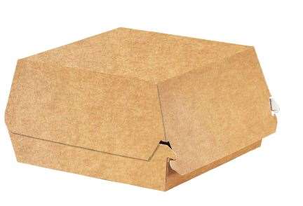 Image de BOITE BURGER CARTON KRAFT BRUN 140/140/70mm COLIS DE 200