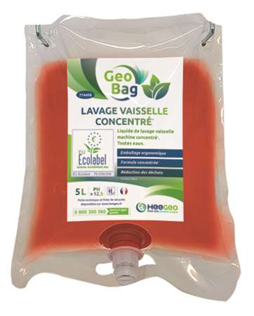 Image de GEOBAG LAVAGE VAISSELLE CONCENTRE ECOLABEL POCHE DE 5L