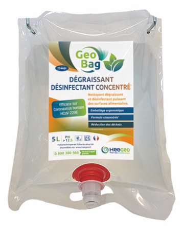 GEOBAG DEGRAISSANT DESINFECTANT CONCENTRE POCHE DE 5L