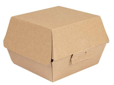 BOITE BURGER CARTON KRAFT BRUN 13/12.5/9cm SACHET DE 50