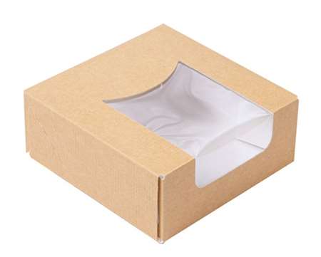 BOITE CARTON KRAFT BRUN POUR SUSHIS 10/10/4cm THE PACK X400