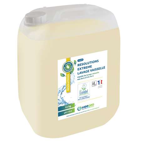 RESOLUTIONS EXTREME LAVAGE VAISSELLE ECOLABEL BIDON DE 12KG