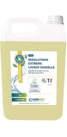 RESOLUTIONS EXTREME LAVAGE VAISSELLE ECOLABEL BIDON DE 5L