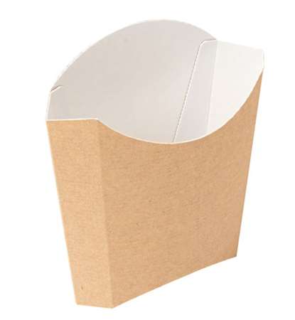 Image de BOITE FRITES CARTON BRUN 130/80/135mm PAQUET DE 200