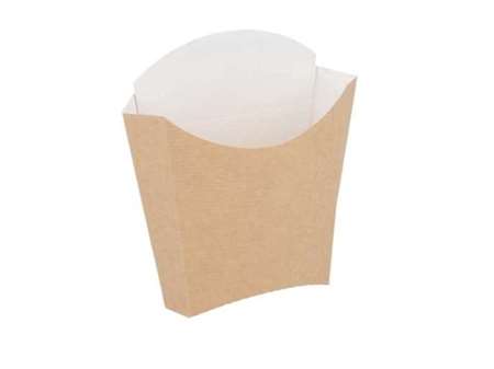 Image de BOITE FRITES CARTON BRUN 130/80/135mm PAQUET DE 200
