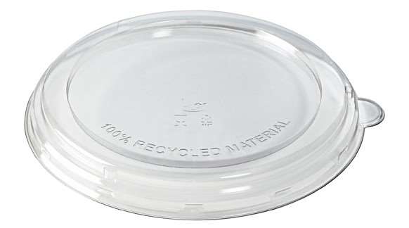 COUVERCLE PLAT BOL SALADE Ø194mm  RPET TRANSP  COLIS DE 160