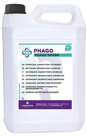 Image de PHAGO'SPORE NETTOYANT DESINFECTANT SPORICIDE BIDON DE 5L