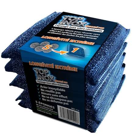 Image de EPONGE TOP INOX 100/95/18mm PAQUET DE 5