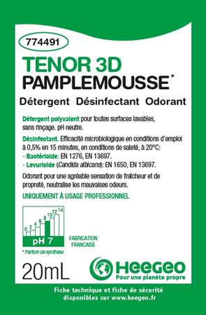 Image de TENOR 3D PAMPLEMOUSSE DOSES DE 20ml COLIS DE 250