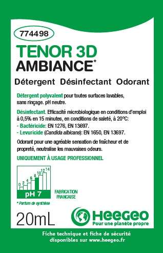 TENOR 3D AMBIANCE DOSES DE 20ml COLIS DE 250