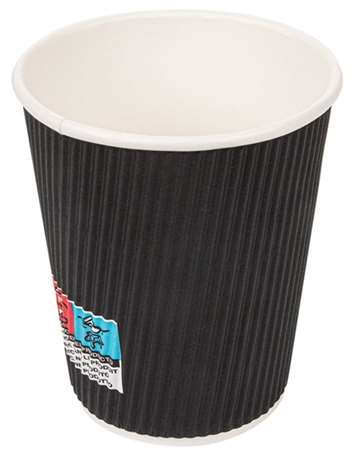 Image de GOBELET CARTON 24cl DOUBLE PAROI NOIR SACHET DE 25