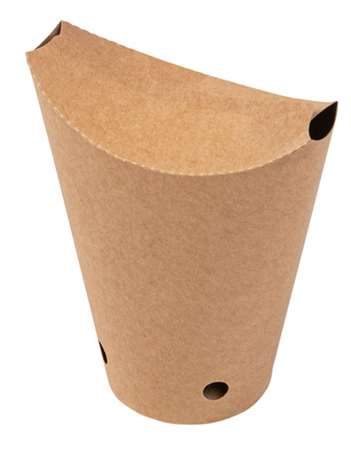 Image de GOBELET FRITES 360ml FERMABLE Ø6.7 H12.5cm KRAFT BRUN   x100