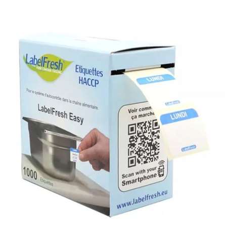 Image de ETIQUETTE LABEL FRESH PRO 30/25 mm LUNDI  BOITE DE 1000