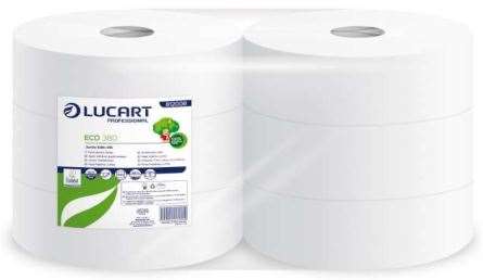 Image de PAPIER TOILETTE 2p MAXI JUMBO 380m BLANC RECYCLE LISSE x6
