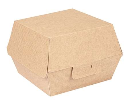 BOITE BURGER CARTON KRAFT BRUN 14.4/13.6/9.2cm  SACHET DE 50
