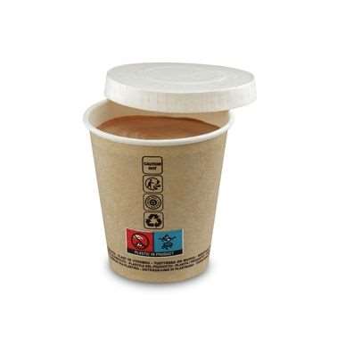 Image de COUVERCLE CARTON BLANC POUR GOB 18 CL SACHET DE 50
