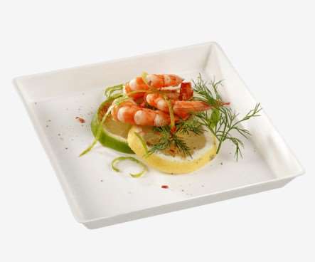 Image de ASSIETTE PULPE CARRE 130/130/16mm QUARTZ BLANCHE X200