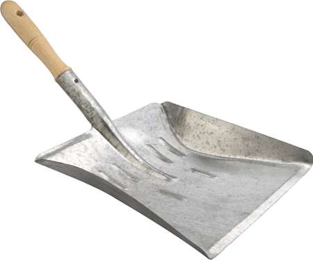 Image de PELLE METAL GALVA MANCHE BOIS