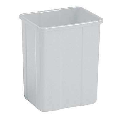 Image de POUBELLE PLASTIQUE 50L ATLAX BLANCHE SANS COUVERCLE