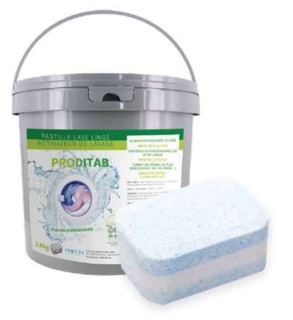 Image de PASTILLE LINGE ECOLABEL 22G S/FILM HYDROSOLUBLE  SEAU DE 150