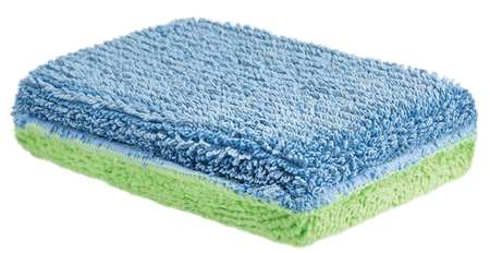 Image de EPONGE MICROFIBRE DUO BLEUE/VERTE 14/9cm        PAQUET DE 10