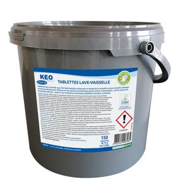 Image de KEO TABLETTE LAVE VAISSELLE SEAU 150 PASTILLES ECOCERT