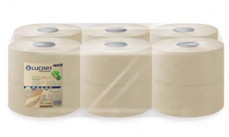 Image de PAPIER TOILETTE 2p MINI JUMBO ECO NATURAL 180m   COLIS DE 12