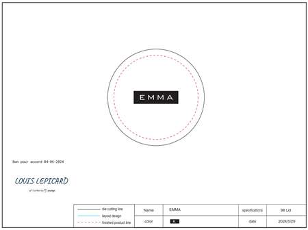 Image de COUVERCLE POT A GLACE 500ml 2C   EMMA    COLIS DE 500