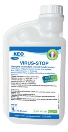 Image de KEO VIRUS STOP DETERGENT DESINFECTANT CONCENTRE 1L