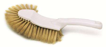 Image de BALAYETTE 1/2 TETE SOIE BLANCHE MONTURE PLASTIQUE