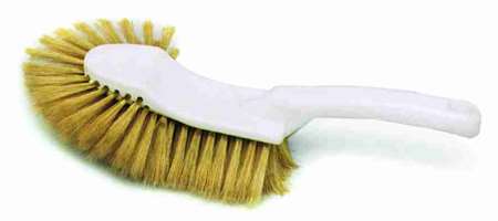 Image de BALAYETTE 1/2 TETE SOIE BLANCHE MONTURE PLASTIQUE