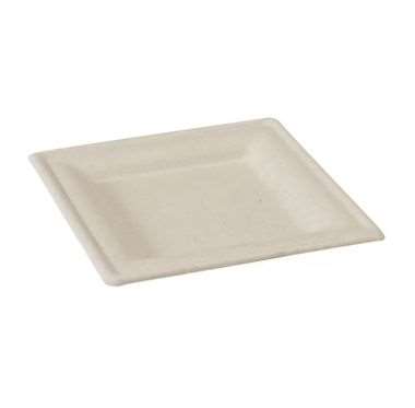 Image de ASSIETTE CARREE BAGASSE 160MM NATUEL COLIS DE 500