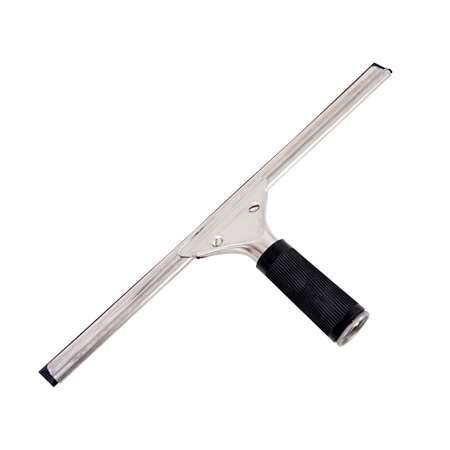 Image de RACLETTE VITRE COMPLETE 35cm ACIER (POIGNEE+BARRETTE+CAOUT)