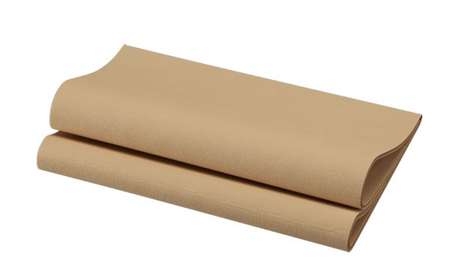 Image de SERVIETTE BIO DUNISOFT 40/40 MARRON NATUREL   COLIS DE 360