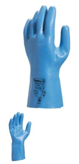 Image de GANT VENIZETTE TISSE COTON BLEU TAILLE 7/7.5       LA PAIRE