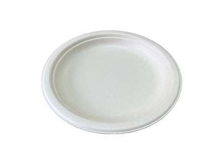 ASSIETTE BAGASSE NATUREL RONDE Ø18cm H15mm  SACHET DE 50