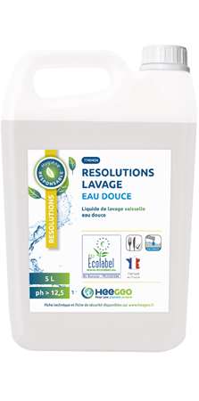Image de RESOLUTIONS LIQUIDE LAVAGE EAU DOUCE ECOLABEL BIDON DE 5L