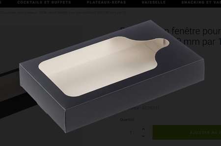 Image de BOITE CARTON FENETRE PLANCHE BISTRO 300x180 COLIS DE 100