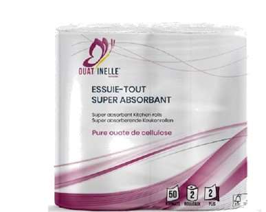 Image de ESSUIE-TOUT 2p BLANC ROULEAU DE 50ts    COLIS DE 40