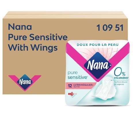 Image de SERVIETTES HYGIENIQUES NANA ULTRA SENSITIVE PAQUET DE 150